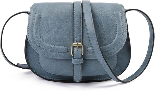 Crossbody Bags for Women,Small Saddle Purse and Boho Cross Body Handbags,Vegan Leather