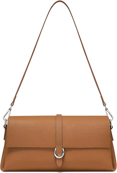 Women's Trendy Top-Handle Leather Handbags, Stylish Clutch Shoulder Purses with 2 Adjustable Removable Straps