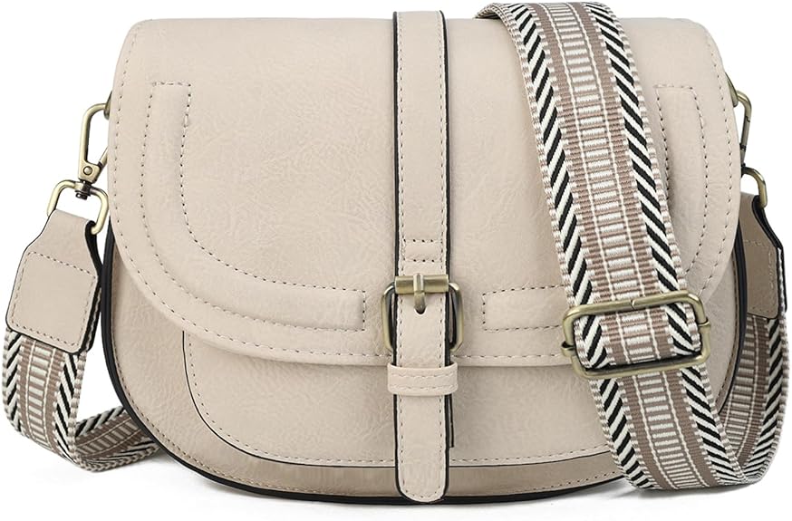 Crossbody Bags for Women,Small Saddle Purse and Boho Cross Body Handbags,Vegan Leather